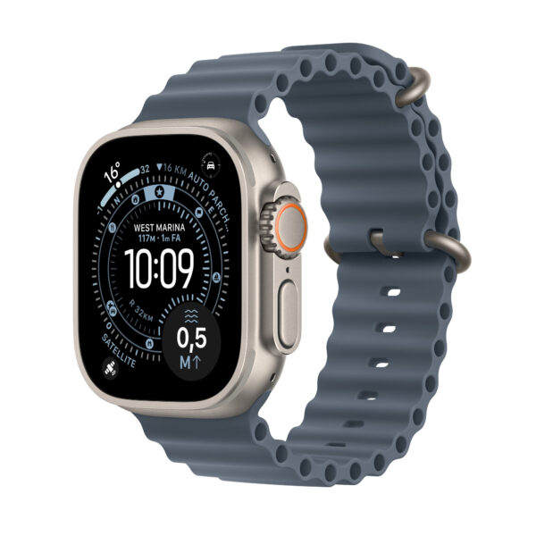Apple Watch Ultra 3 GPS + Cellular - Cassa 49mm in Titanio con cinturino Ocean Blu