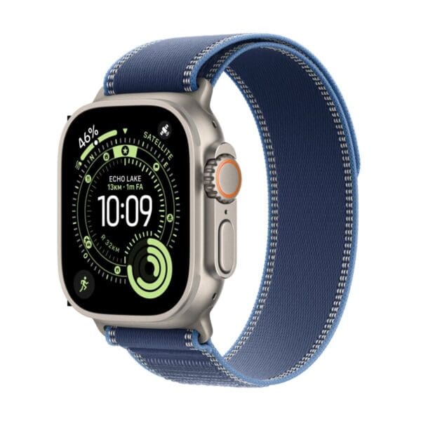Apple Watch Ultra 3 GPS + Cellular - Cassa 49mm in Titanio con Trail Loop Blu/Blu Acceso - M/L