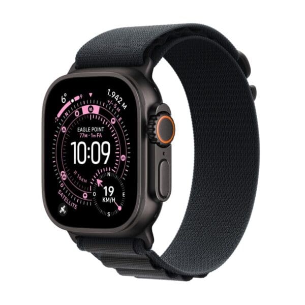 Apple Watch Ultra 3 GPS + Cellular - Cassa 49mm in Titanio Nero con Alpine Loop Nero - Medium