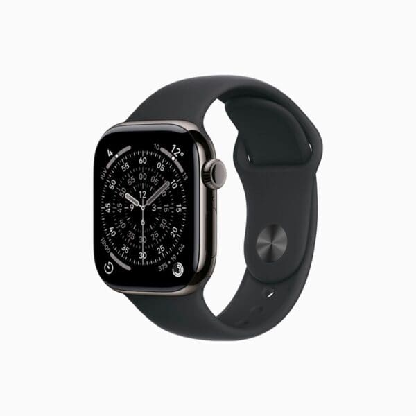 Apple Watch Series 11 GPS + Cellular 42mm Cassa Titanio Ardesia con Sport Band Nero - S/M