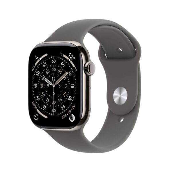 Apple Watch Series 11 GPS + Cellular 46mm Cassa Titanio con Band Grigio Pietra - S/M