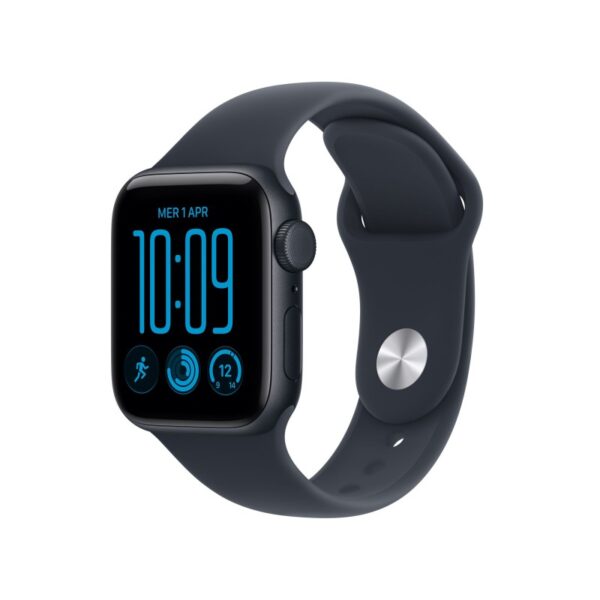 Apple Watch SE 3 GPS + Cellular Cassa 40 mm in alluminio mezzanotte con Cinturino Sport blu marino S/M