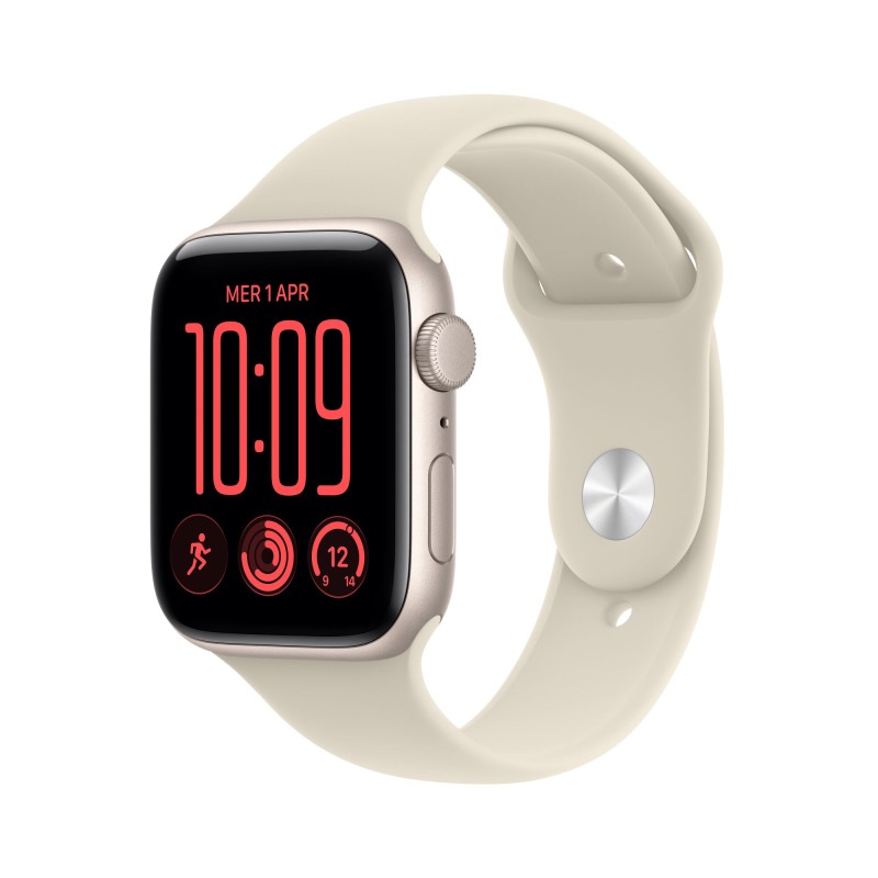 Apple Watch SE 3 GPS Cassa 44 mm in alluminio galassia con Cinturino Sport sabbia S/M