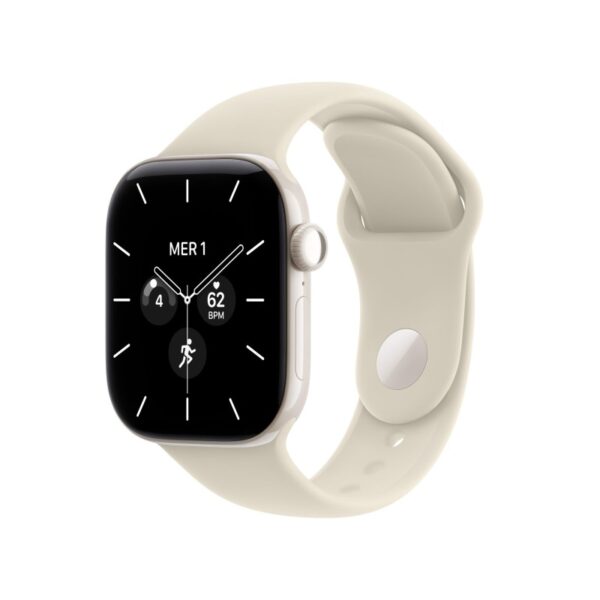 Apple Watch Series 12 GPS Cellular cassa 42 mm in ceramica bianco perla con cinturino Sport sabbia S/M